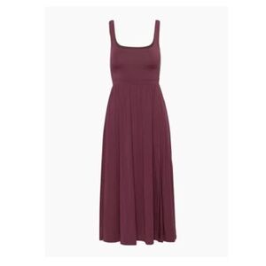 Aritzia Wilfred Market Slit Dress in Spiced Burgundy